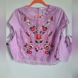 Lulumari purple woven top
